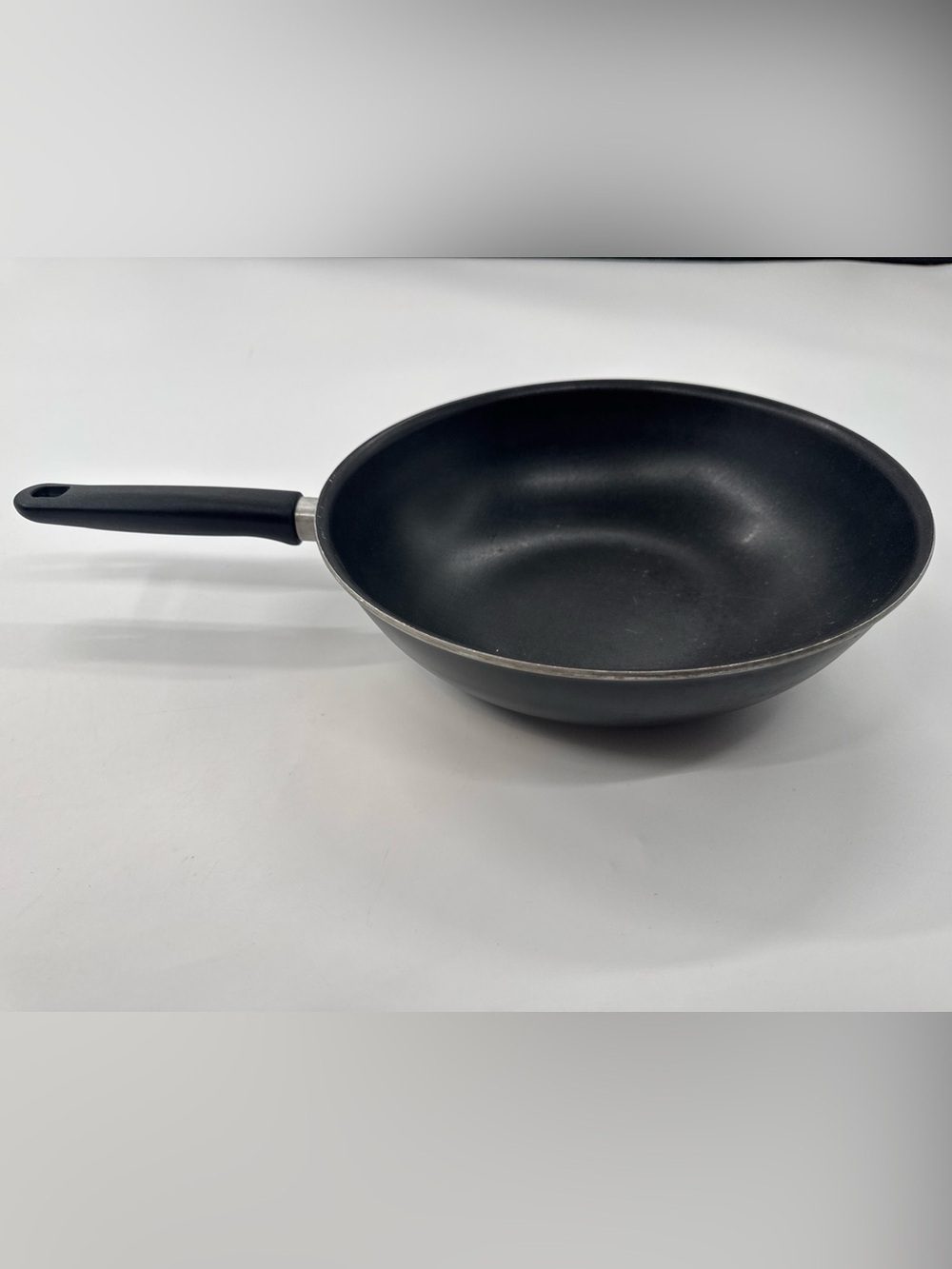 Pampered Chef Wok 12 Inch Nonstick Skillet For Stir Fry 19" With Handle NO LID